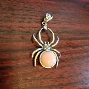 Pink Conch Spider Pendant